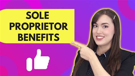 4 Benefits Of A Sole Proprietorship Youtube
