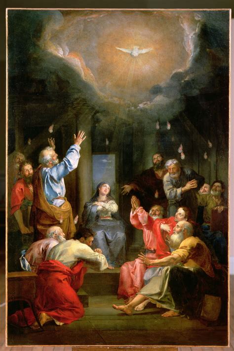 The Descent Of The Holy Ghost By Louis Galloche Catholic Art Religious