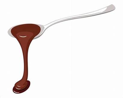 Syrup Chocolate Clip Vector Illustrations Liquid Spoon
