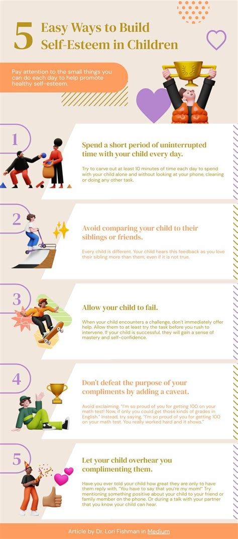 5 Easy Ways To Build Self Esteem In Children Free Infographic