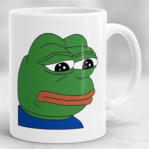 Pepe The Frog Mug Meme Mug Funny Mug Pepe The Sad Frog