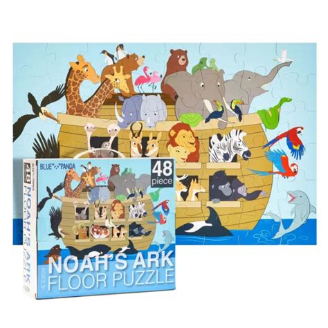48 Piece Giant Floor Puzzle Noahs Ark Jumbo Jigsaw For Kids 3 5 Years