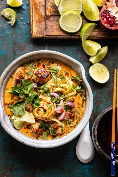 All reviews for thai chicken meatball noodle soup. Weeknight Thai Chicken Meatball Khao Soi. - Half Baked ...