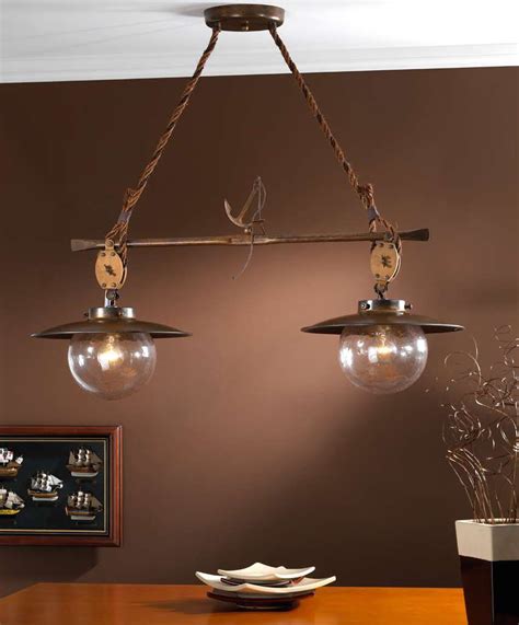 Three Light Nautical Chandelier From The Cadernal Collection Nautical