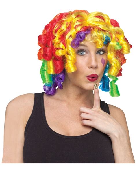 Color Curlz Clown Wig Rainbow Wig