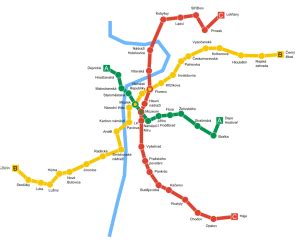 Схема метро города Прага Izobata ru