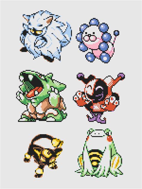 Six More Of Currently Thirty Seven Colorized Beta Scrapped Gen 1 And 2 Pokemon Sprites