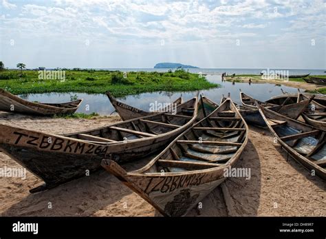 Fishing Boats In Bukoba On Lake Victoria Tanzania Africa Stock Photo