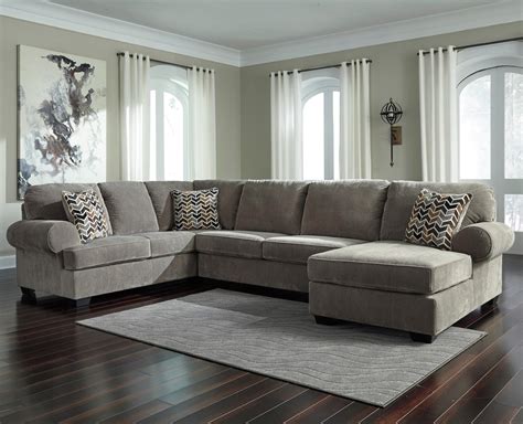 Jinllingsly Contemporary Piece Sectional With Right Chaise In Corduroy Fabric By Signature