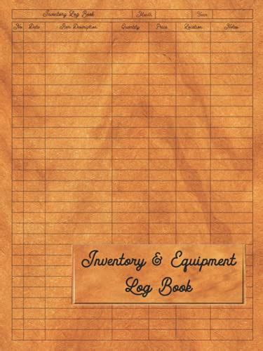 Inventory And Equipment Log Book Simple Inventory Log Book And Capital