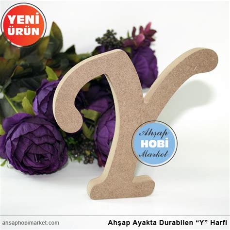 Ahşap Ayakta Durabilen Y Harfi 15cm Ahşap Hobi Market