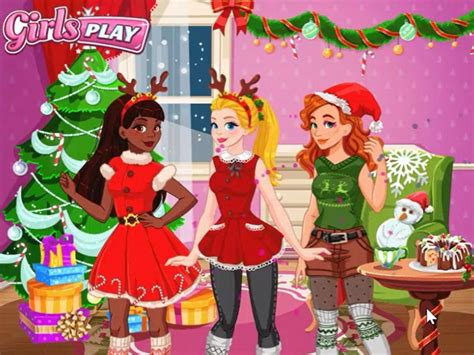 Girls Play Christmas Party Online Game Pomu Games