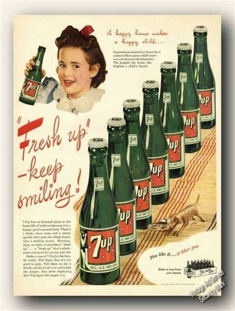 7up Happy Home Makes Happy Child 1945 Vintage Advertisements
