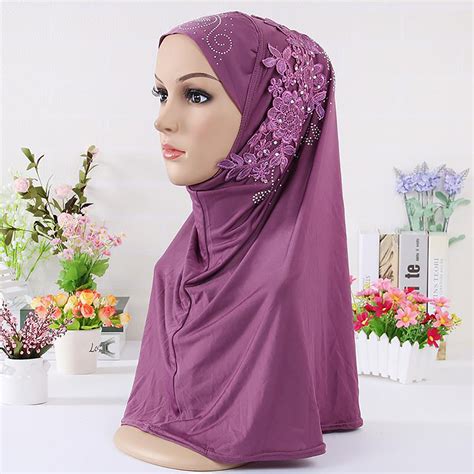 Easy Return Fast Worldwide Shipping Details About Muslim Women Rhinestone Long Scarf Hijab