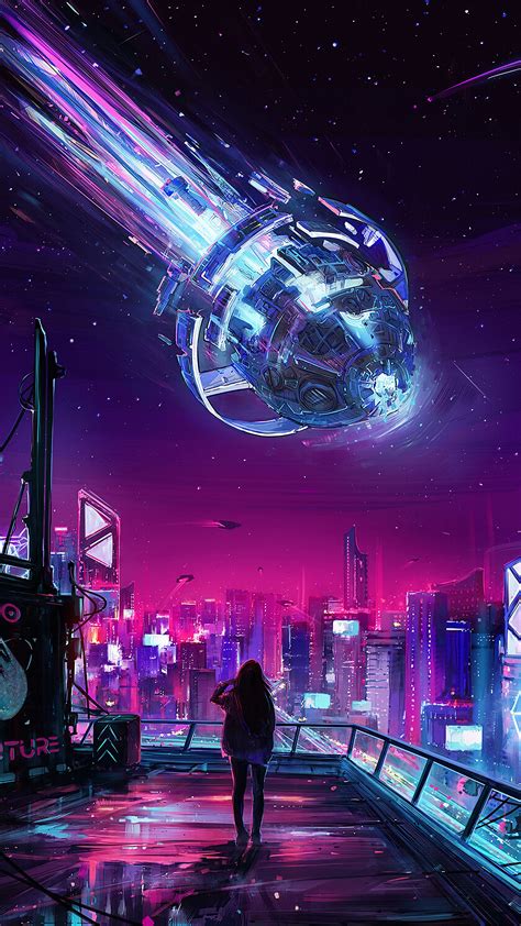 Free Download Cyberpunk City Sci Fi Digital Art 4k Wallpaper
