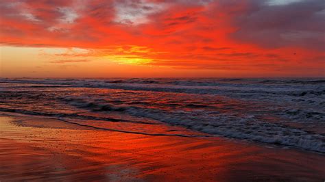Wallpaper Ocean, 5k, 4k wallpaper, sea, sunset, shore, beach, Nature #5649