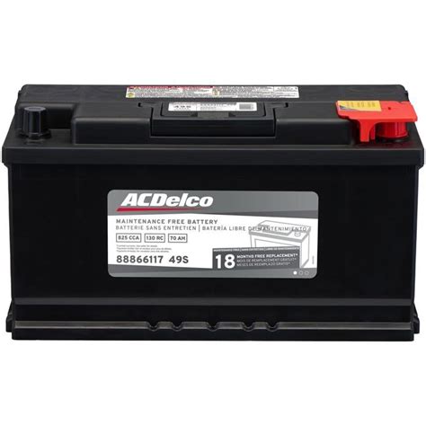 Acdelco Advantage Battery Bci Group Size 49 825 Cca 49s