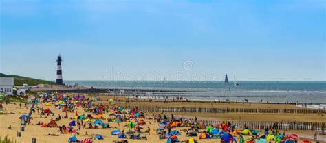 The Popular Beach Of Breskens Very Crowded During Summer Season Breskens Zeeland The