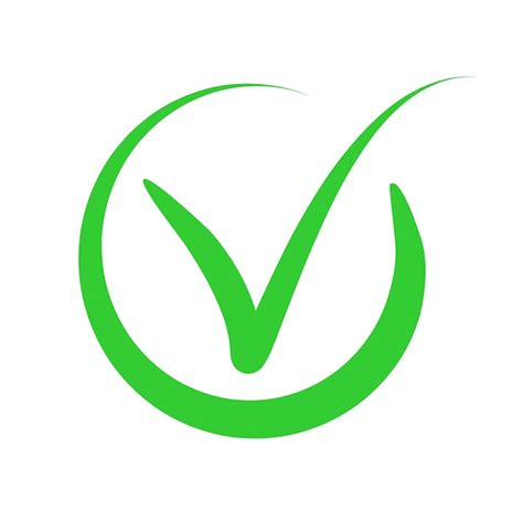 Premium Vector Green Check Mark Icon Symbol Logo In A Circle Tick