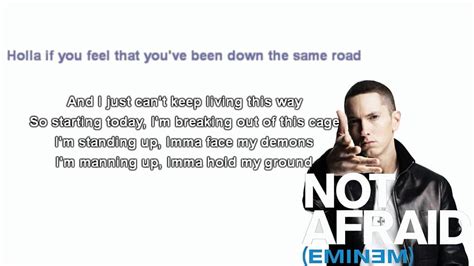 Youtube Eminem Not Afraid Lyrics Full Hd Wallpaper Pxfuel
