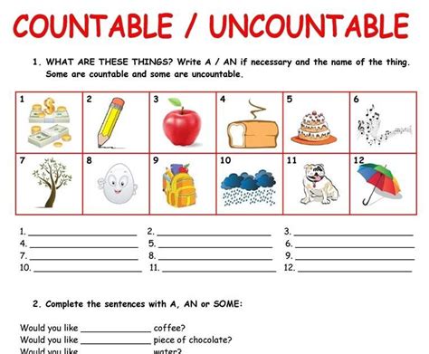 Th Grade Countable And Uncountable Nouns Sexiz Pix