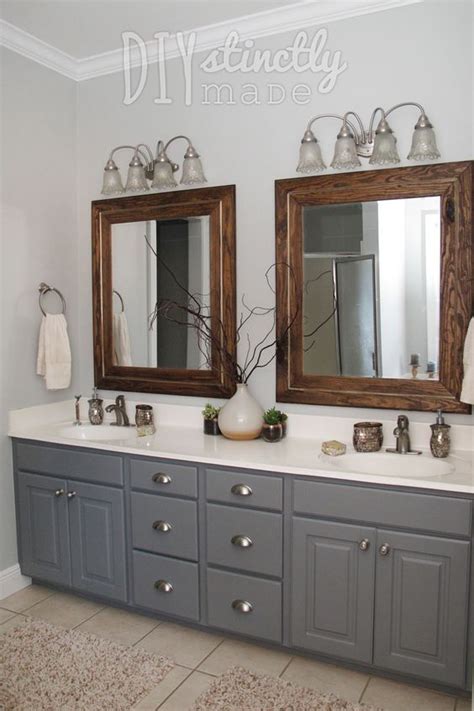 Here are my top picks if you want to maximize the appeal of your bathroom, you as you know, vanities have a very important function for every bathroom. Painted Bathroom Cabinets Gray and Brown Color Scheme ...