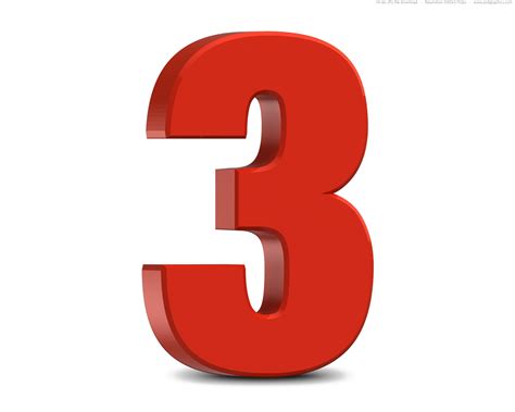 Gambar Simbol Nombor 3d Nombor Tiga Nombor 3 Surat Png Dan Vektor