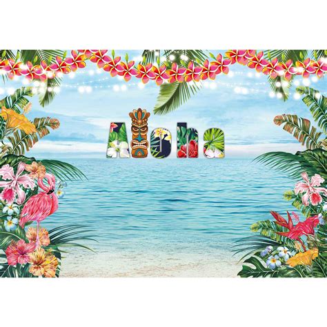 Buy Haboke 7x5ft Summer Aloha Luau Party Backdrop For Tropical Hawaiian
