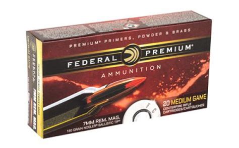 Federal Premium 7mm Rem 150 Grain Ballistic Tip 20 Round Box P7rh