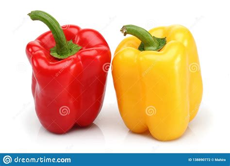 Red And Yellow Bell Peppers Stock Photo Image Of Dinner Ingredients