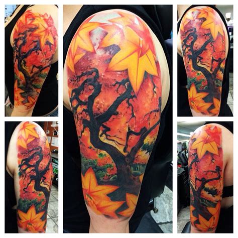 Autumn Maple Tree Done By Popo Of Tattoo Lous In Saint