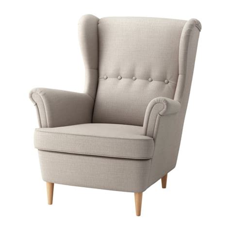 Strandmon wing chair from ikea. STRANDMON Wing chair - Skiftebo light beige - IKEA
