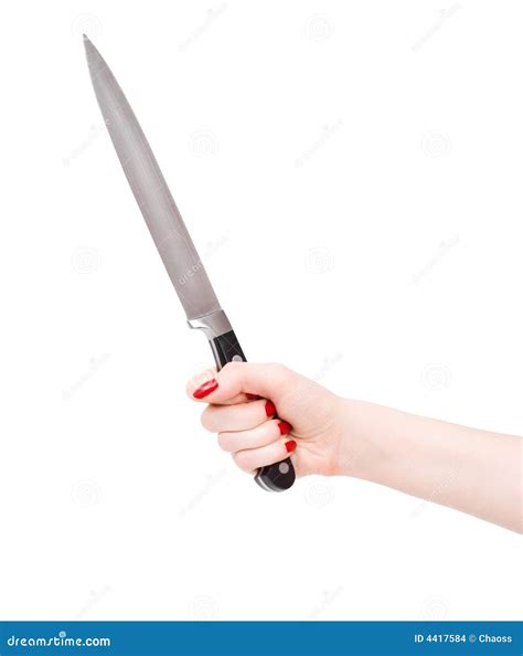 Woman Hand With Knife Stock Photo Image Of Kitchen Hand 4417584
