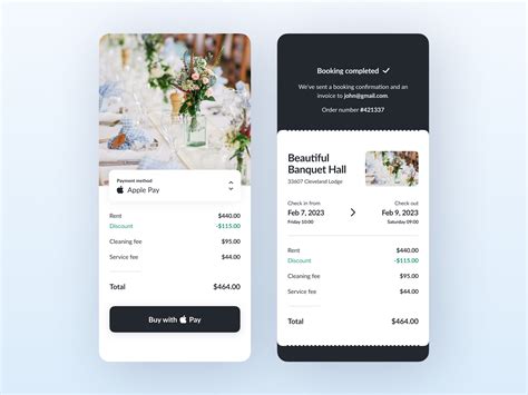 Booking Completed - Mobile by Mads Egmose on Dribbble