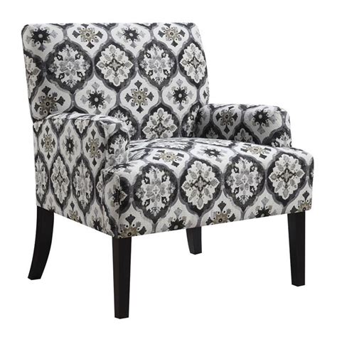These donut shape contemporary accent chairs are fun to look at and comfortable to sit in. Coaster Geometric Pattern Accent Chair in Gray - 902621