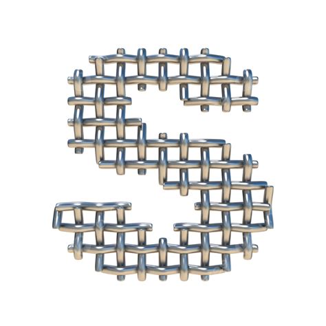 Metal Wire Mesh Font Letter S 3d Grille Tech S Industrial Png