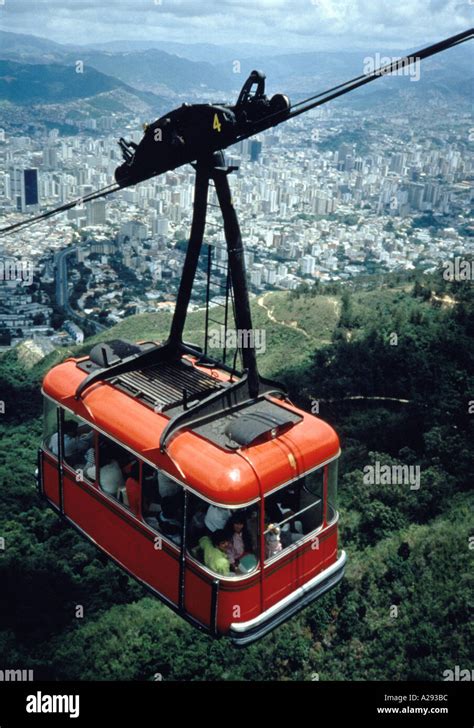 The Teleferico Cable Car Ascends Mount Avila National Park With