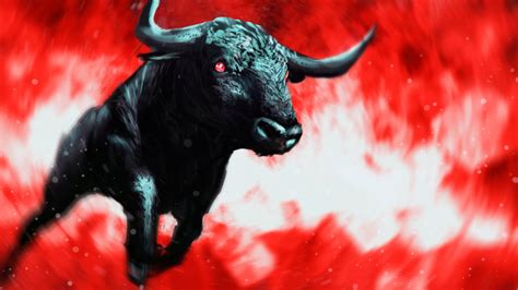 Bulls Painting Art Animals Wallpapers