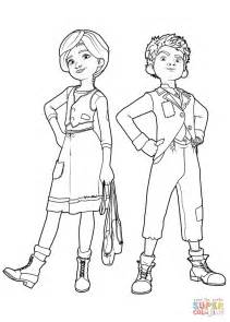 (ballerina) print a wonderful picture of the animation movie leap! Félicie and Victor from Leap! coloring page | Free ...