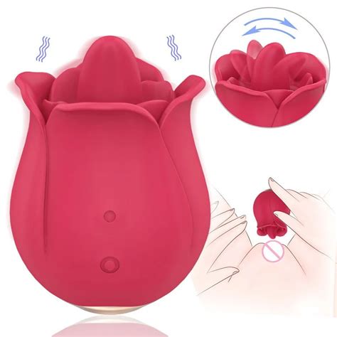 Rose Vagina Sucking Vibrator Tongue Licking Clit Nipple Sucker Clitoris