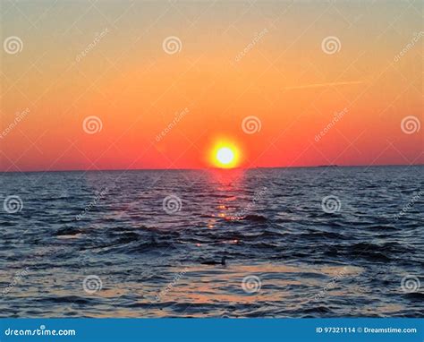 Sunset On The West Coast Beach Stock Photo Image Of West Beach 97321114