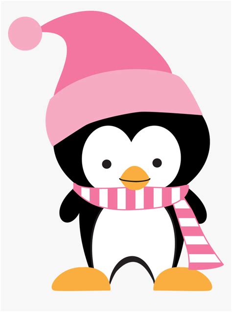 Transparent Cute Christmas Png Penguin Clipart Pink Png Download