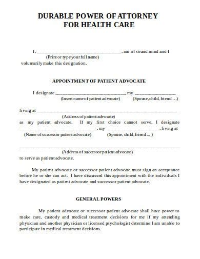 4 Patient Advocate Form Templates In Pdf Doc