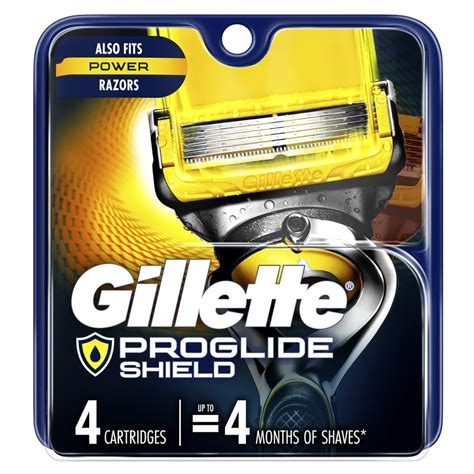 gillette proglide shield mens razor blade refill cartridges 4 ct