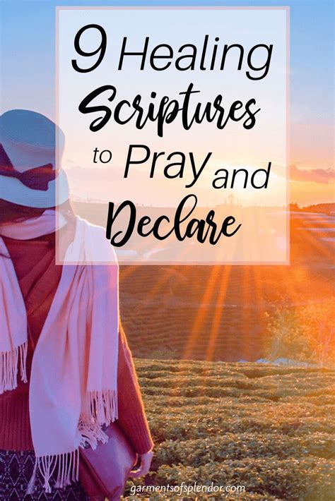 Nine Healing Scriptures To Pray And Declare Healing Scriptures Bible