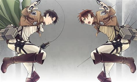 Like for levi, in french it's said « rivaille » and i've seen in english « livai ». Levi And Eren Wallpapers : Well you're in luck, because ...