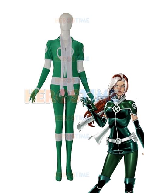 New Style X Men Rogue Costume Green Custom Made Female Superhero