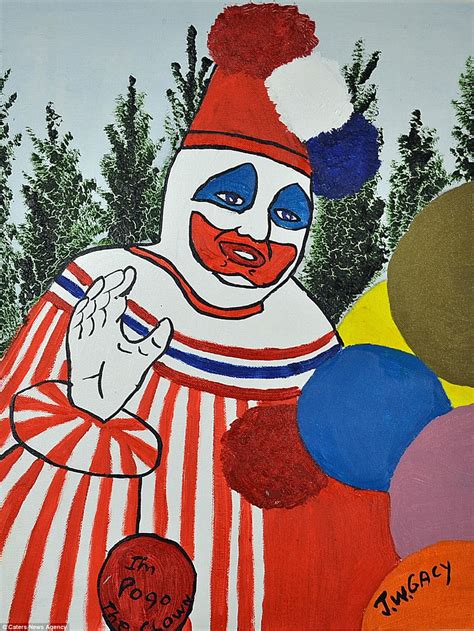 J W Gacys Chilling Paintings Of Clowns Go Up For Auction Daily Mail