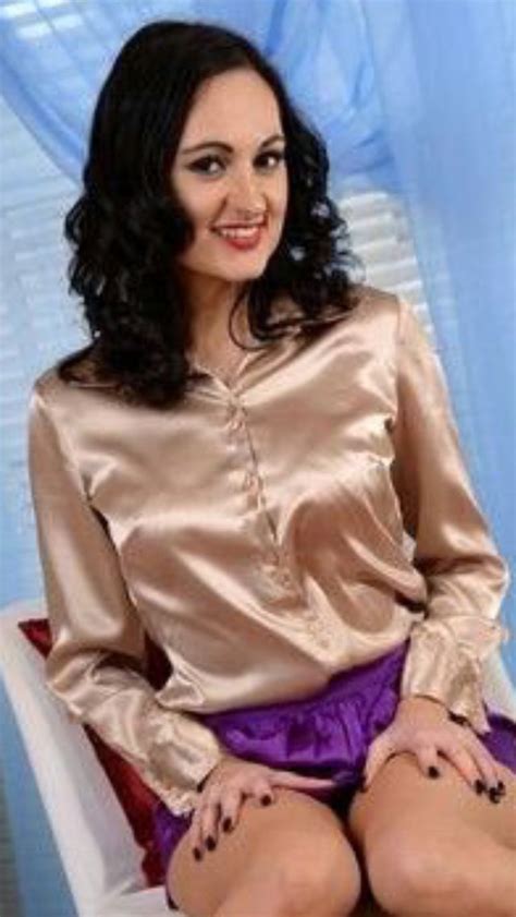 Satin Blouses Silk Satin Long Sleeve Sleeves Tops Women Fashion