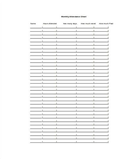 6 Attendance Sheet Templates Excel Free Sheet Templates Attendance